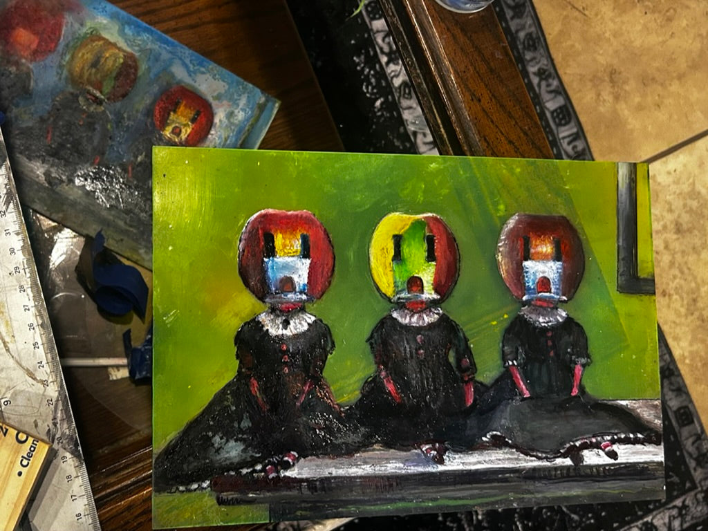 'The Walls are Watching Back" Original Painting