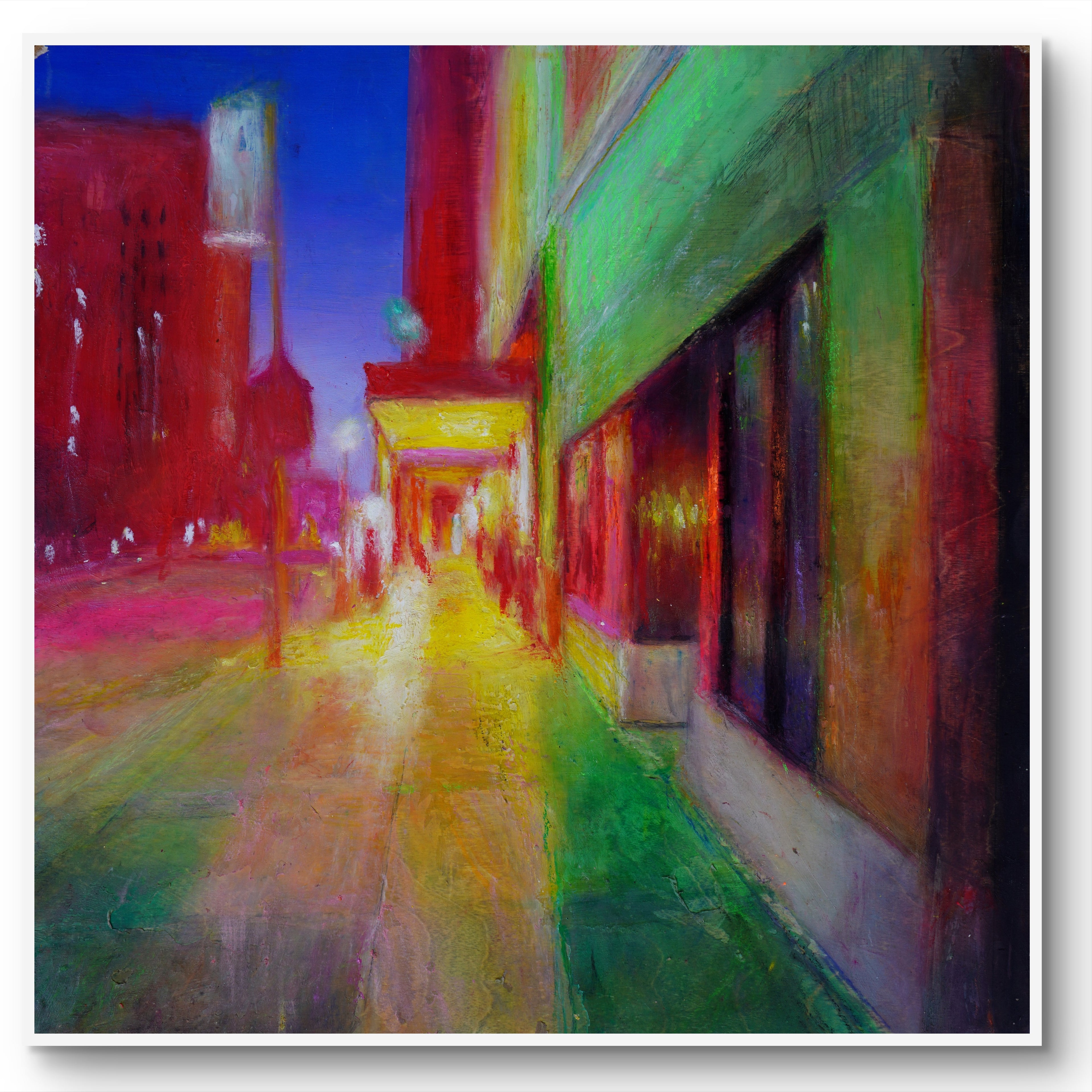 ‘Waiting at The Lights’ 20x20in Giclee Print
