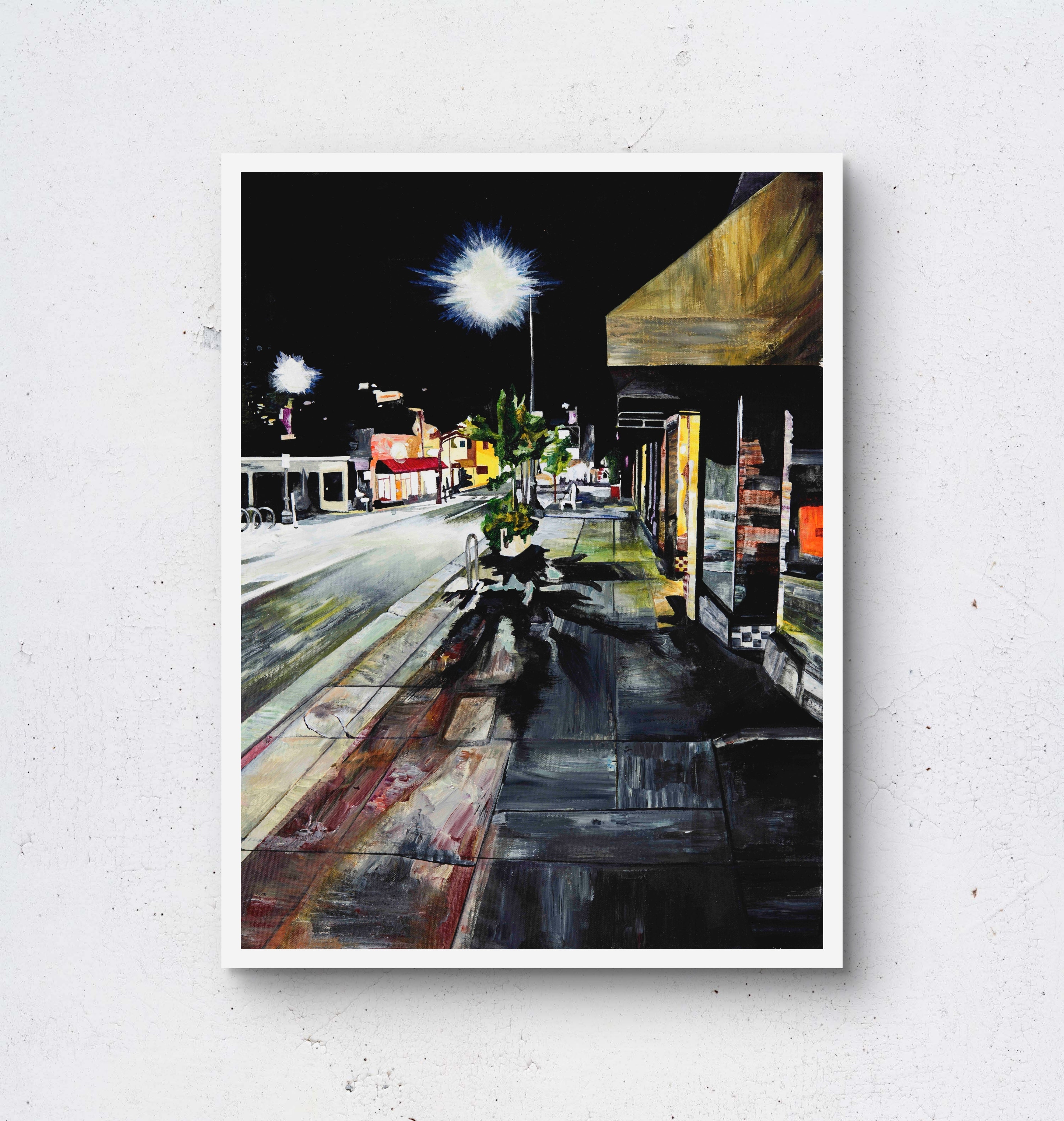 ‘Piedmont Ave, Night’ 18x24in Giclee Print