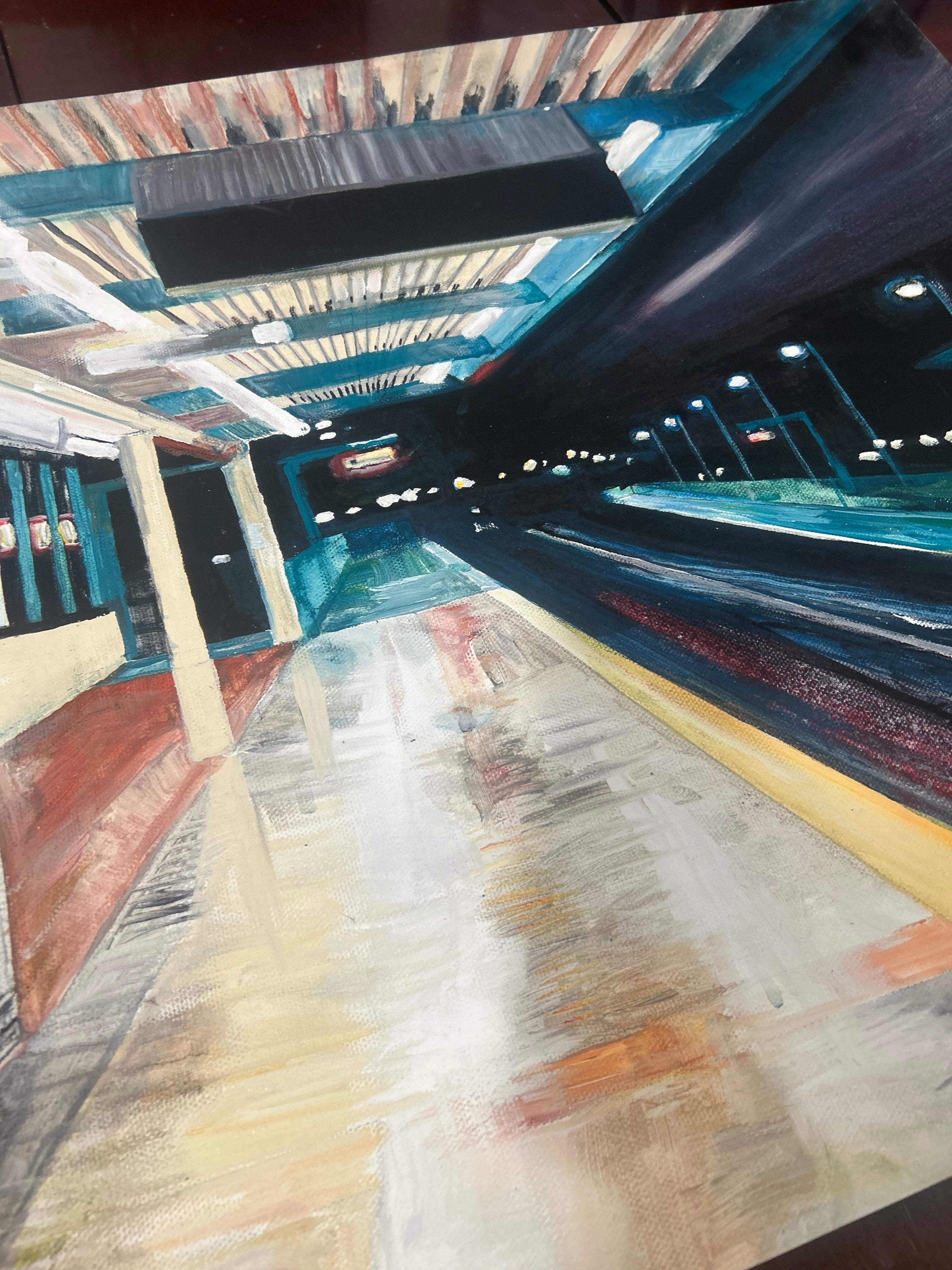 ‘Macarthur Station, Night’ 20x20in Giclee Print